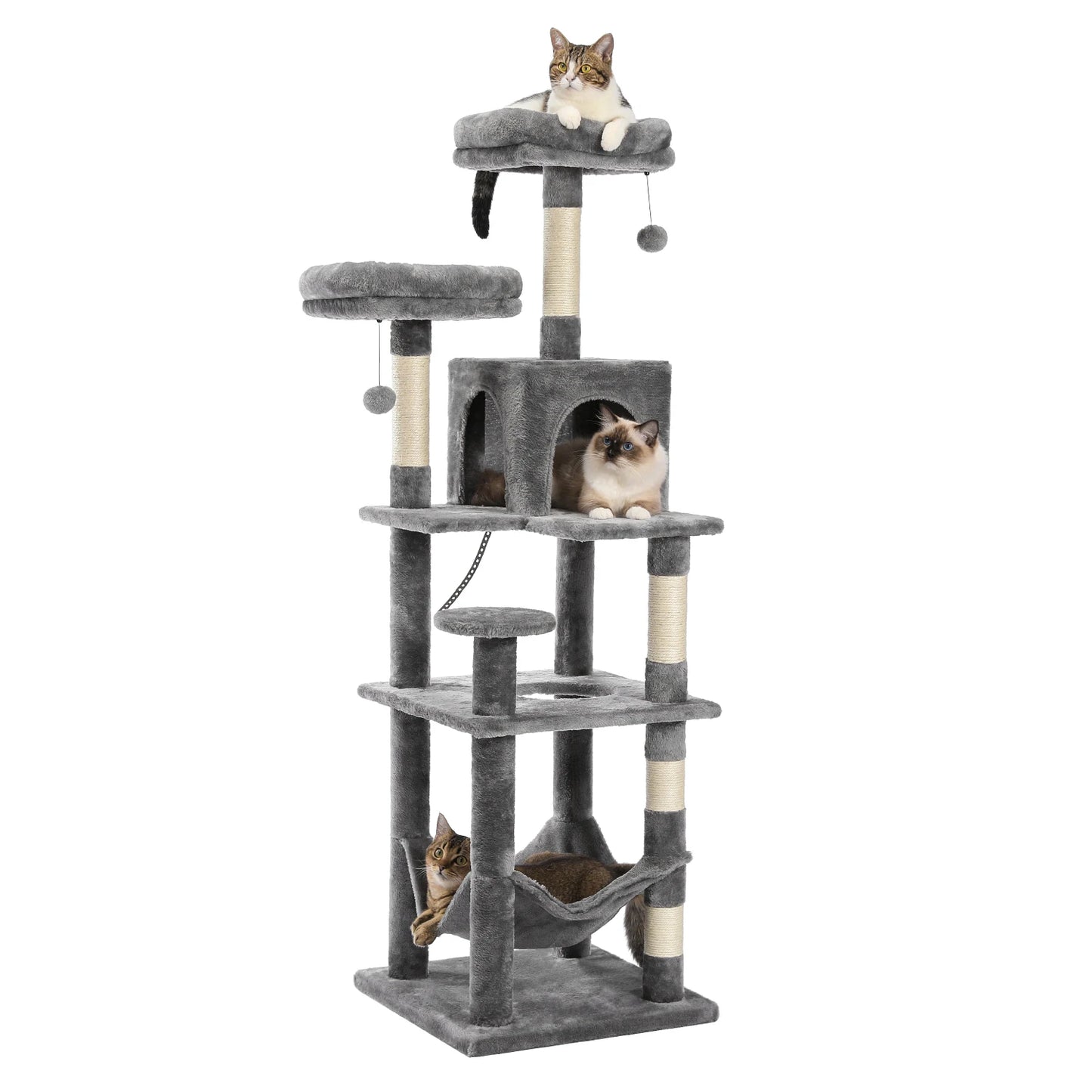 Large Cat Tree Tall Cat Tower for Indoor Cats Multi-Level
