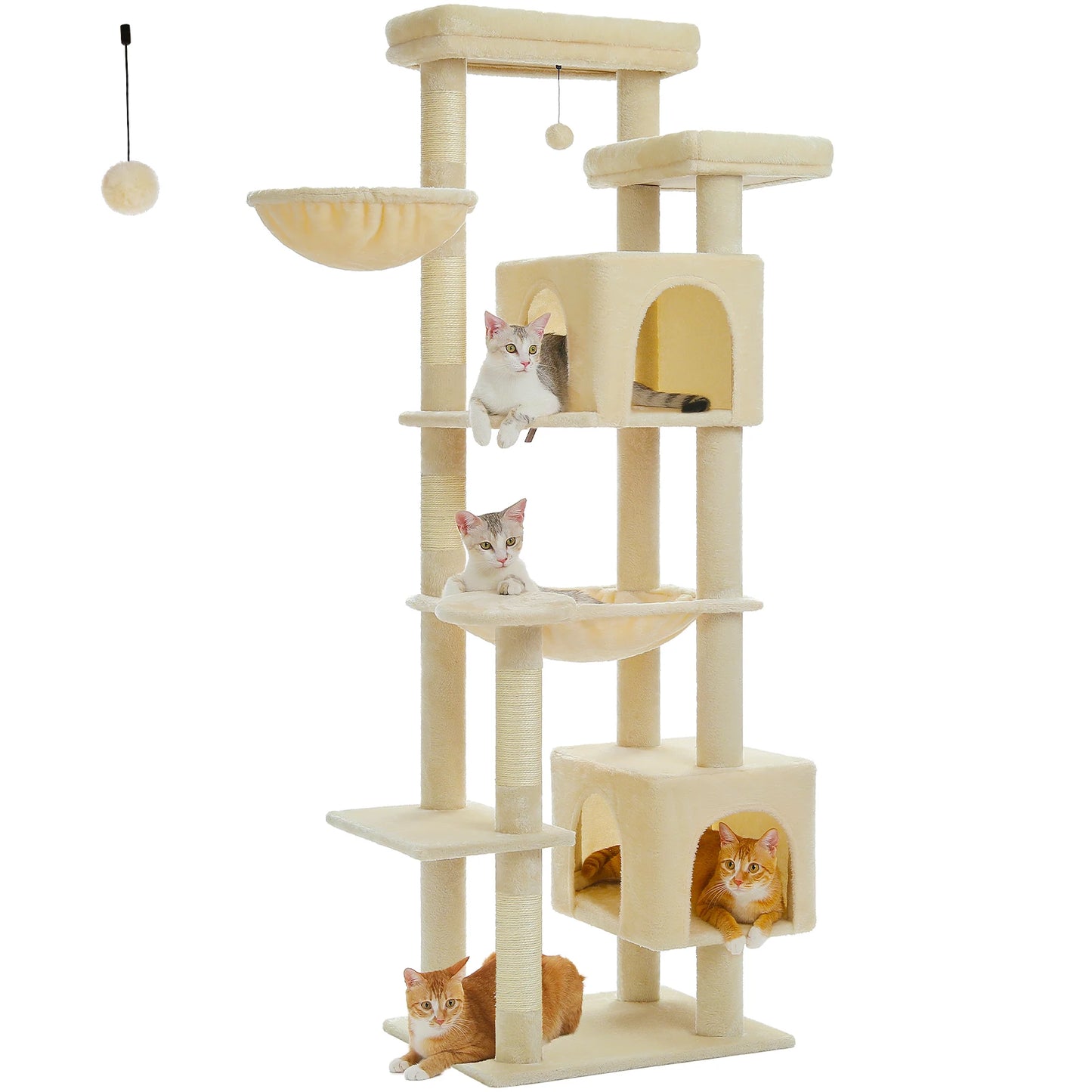 Large Cat Tree Tall Cat Tower for Indoor Cats Multi-Level