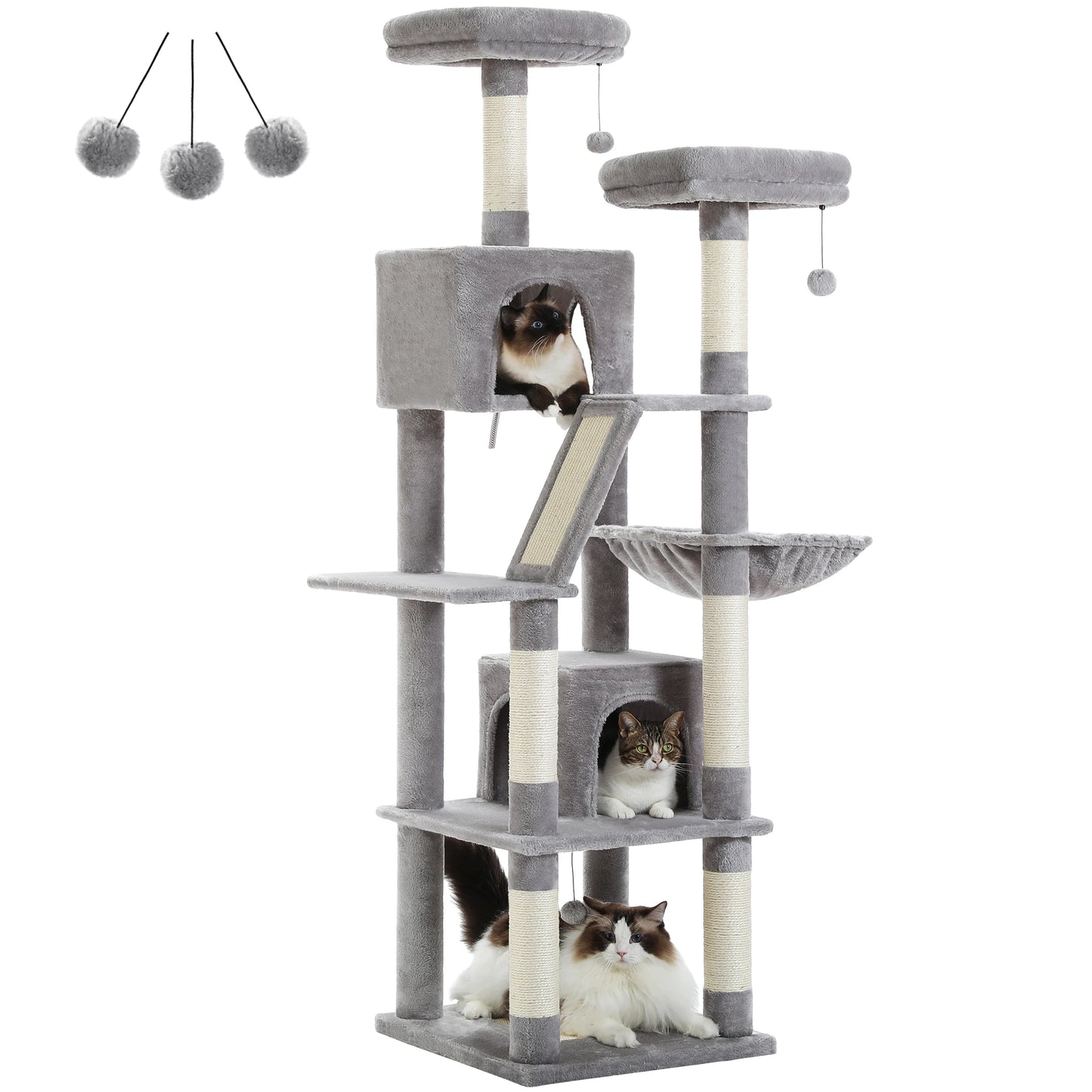 Large Cat Tree Tall Cat Tower for Indoor Cats Multi-Level