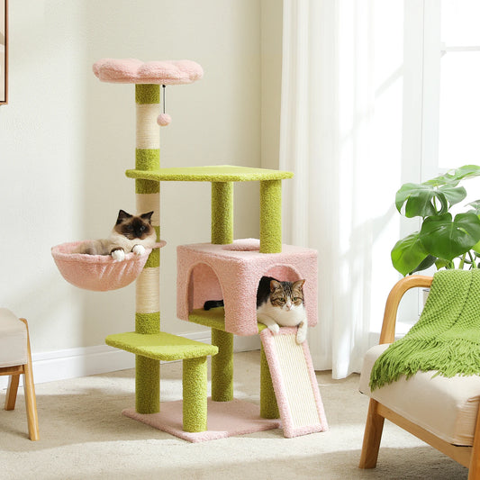 Flower Cat Tree Multi-Level Cat Tower with Sisal Scratching Posts