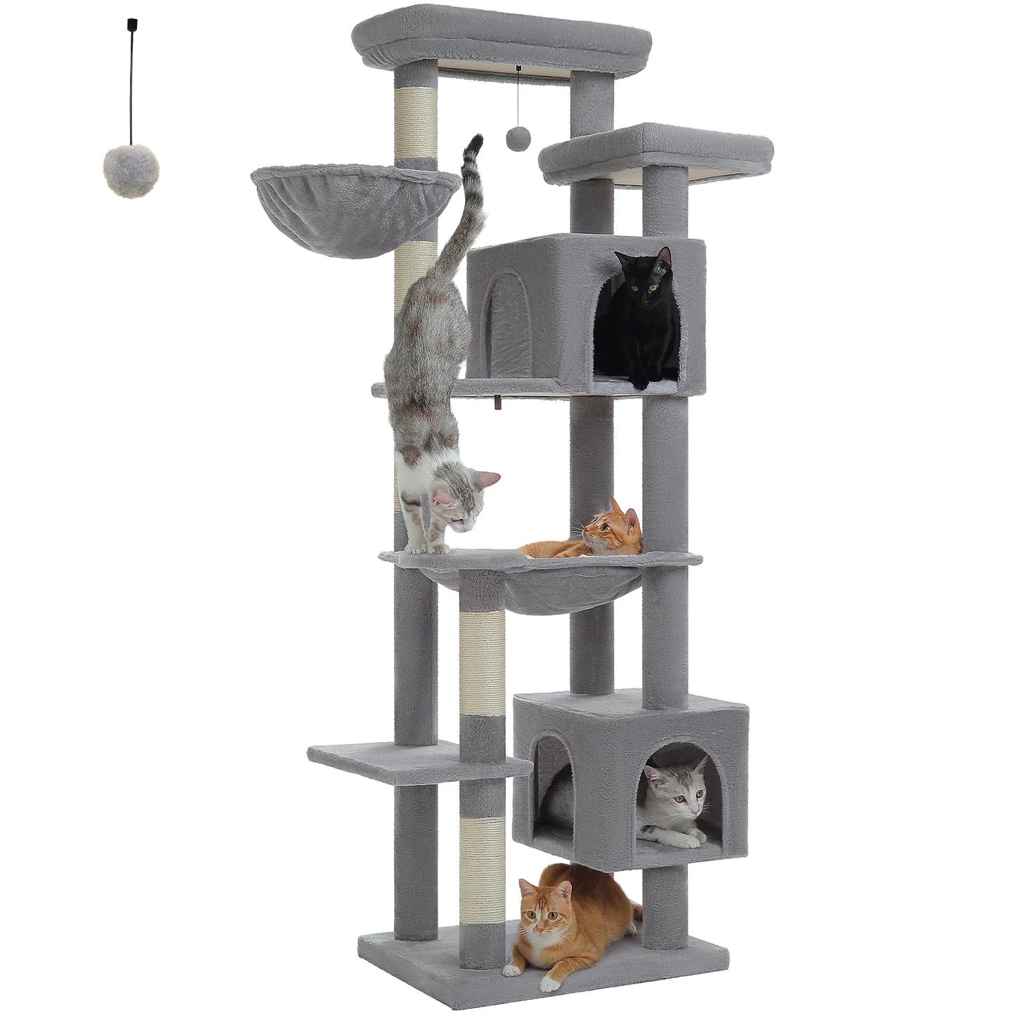 Large Cat Tree Tall Cat Tower for Indoor Cats Multi-Level